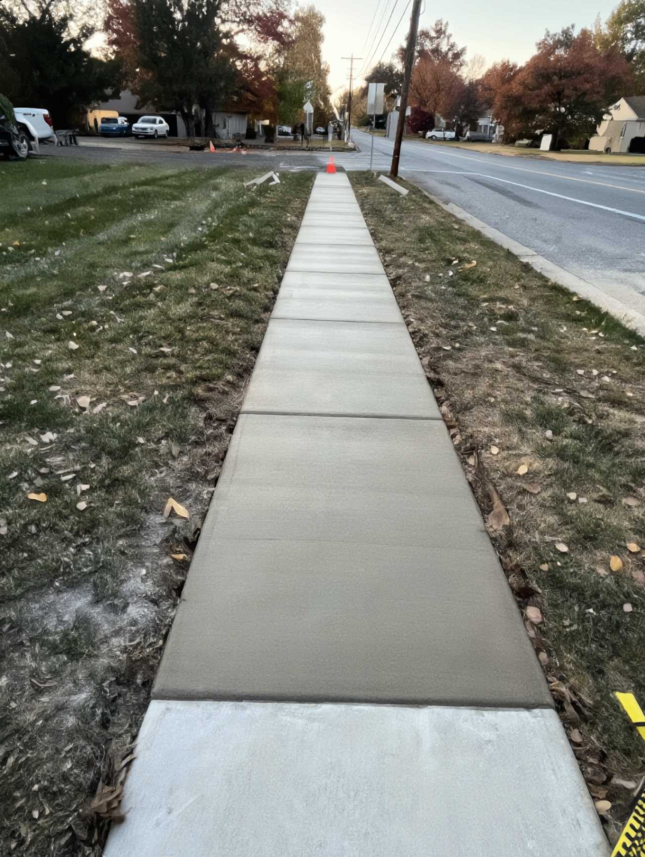 Curbside Concrete Sidewalk