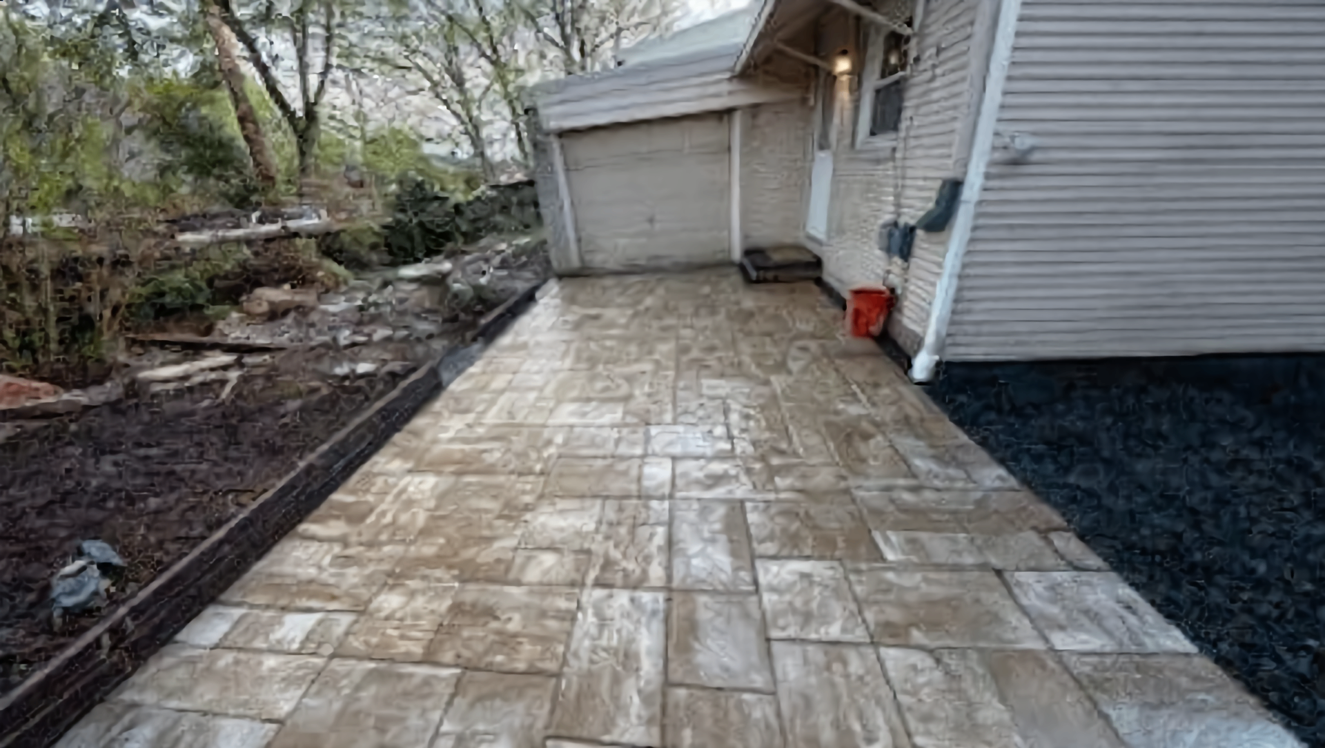 Stamped Stone Driveway